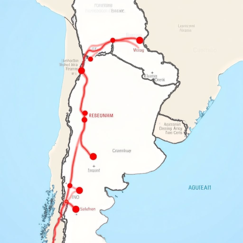 Mapa de estaciones YPF en Argentina