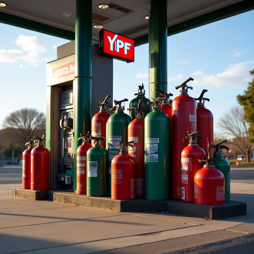 Garrafas de gas YPF